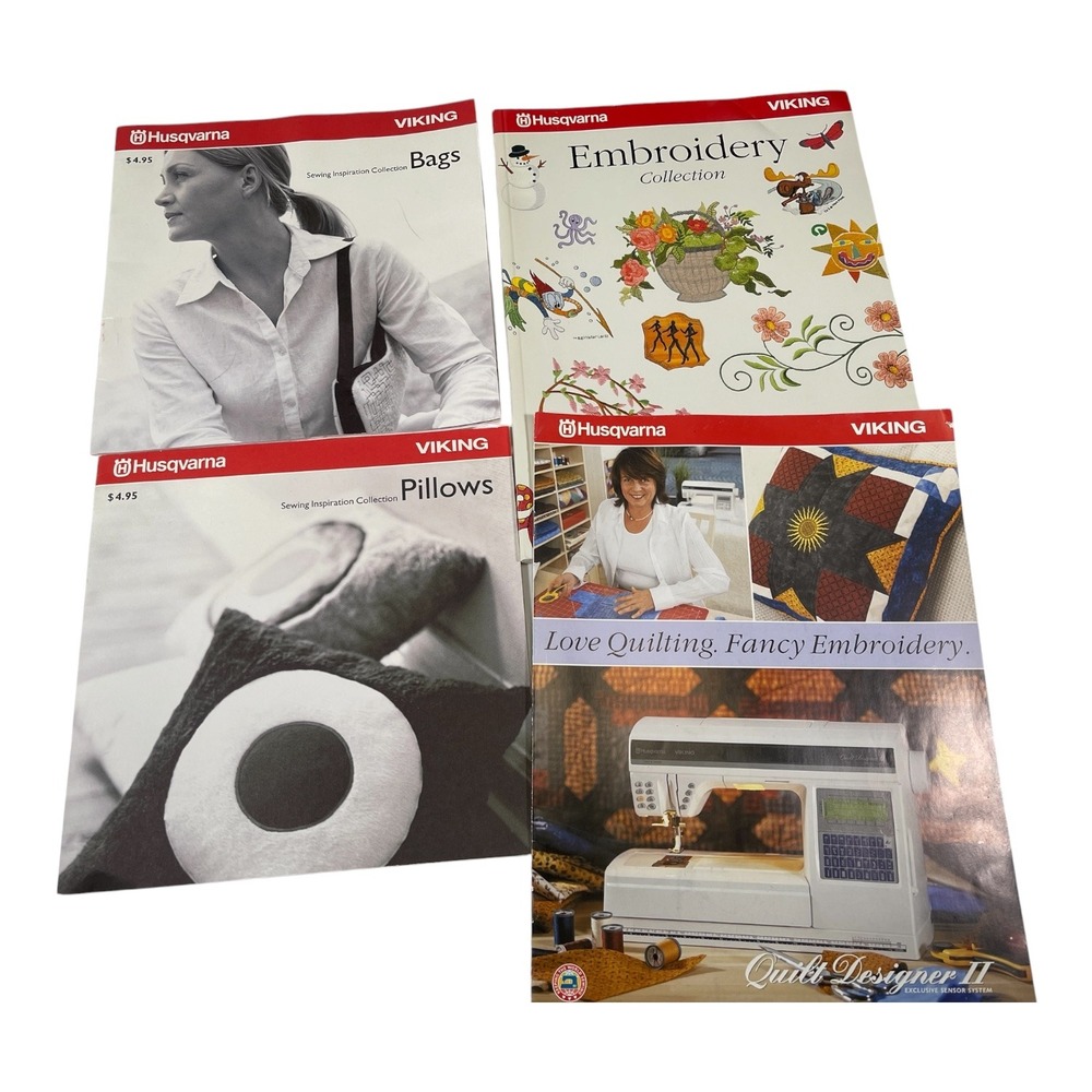 Husqvarna Viking Multicolor Sewing Booklets Embroidery Quilting Patterns Lot